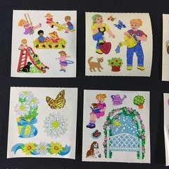 Sandylion Stickers Dogs Cats Faces Hearts Peace Children Flowers Garden Lot