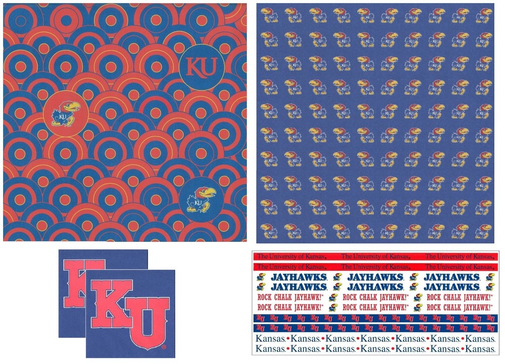 University of Kansas Jayhawks NCAA Scrapbook Kit Sticker Paper Die Cut U-CHOOSE