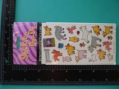 Vtg 1997 Gibson Stickety Doo Da Sticker Pack FARM ANIMALS (2) Sheet Removeable