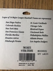 2 Vtg Hallmark Stickers 1994 Major League Baseball Team Logos 125th Anniversary