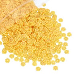 Polymer Clay Slices, 100g Lemon Slice Fruit Art Slices, Yellow