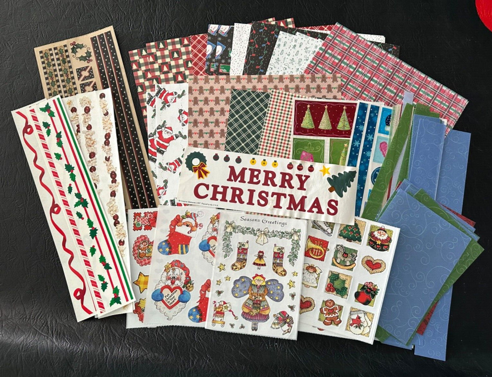 Large CHRISTMAS Lot Creative Memories~Mrs. Grossman~SANTA~Snowmen~ANGELS~Borders