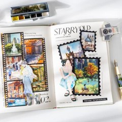 City Buildings PET Stickers Scrapbooking Sticker Journal Planner Wall Collage