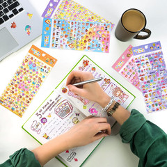 SHANGRLA 870 PCS Cute Mini Puffy Stickers for Kids Girls 3D Small Tiny Kawaii St