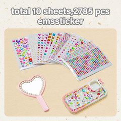 2774PCS Gem Stickers, Self Adhesive Gems for Crafts, Acrylic Bling Heart Sticker