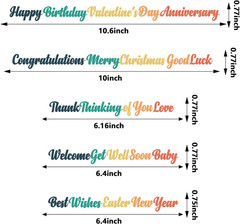 Word Die Cuts for Card Making, Happy Birthday Merry Christmas Anniversary