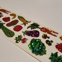 VTG HAMBLY STUDIOS PRISMATIC VEGGIES VEGETABLES FOOD 1 SHEET COLLECTABLE RARE