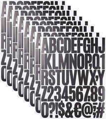 8 Sheets Letter Number Stickers, 2 Inch Vinyl Alphabet Stickers, Self-Adhesive P
