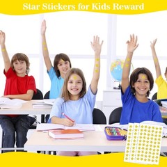 1800 Gold Star Stickers, 30 Sheets Holographic Mini Reward Stickers