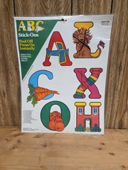 Vintage 1979 Family Bazaar ABC Stick-Ons Stickers All 26 Letters