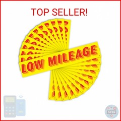 Versa-Tags Low Mileage Windshield Stickers 12 Pack Dealership Advertising Sticke