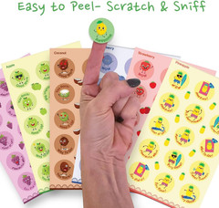360 Pcs Scratch and Sniff Stickers Fruits & Food Smelly Stickers Reward Stickers