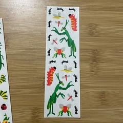 Vintage Mrs. Grossman‘S Sticker Strips,6 Total Outdoor Birds, Bees, Bugs,&Leaves