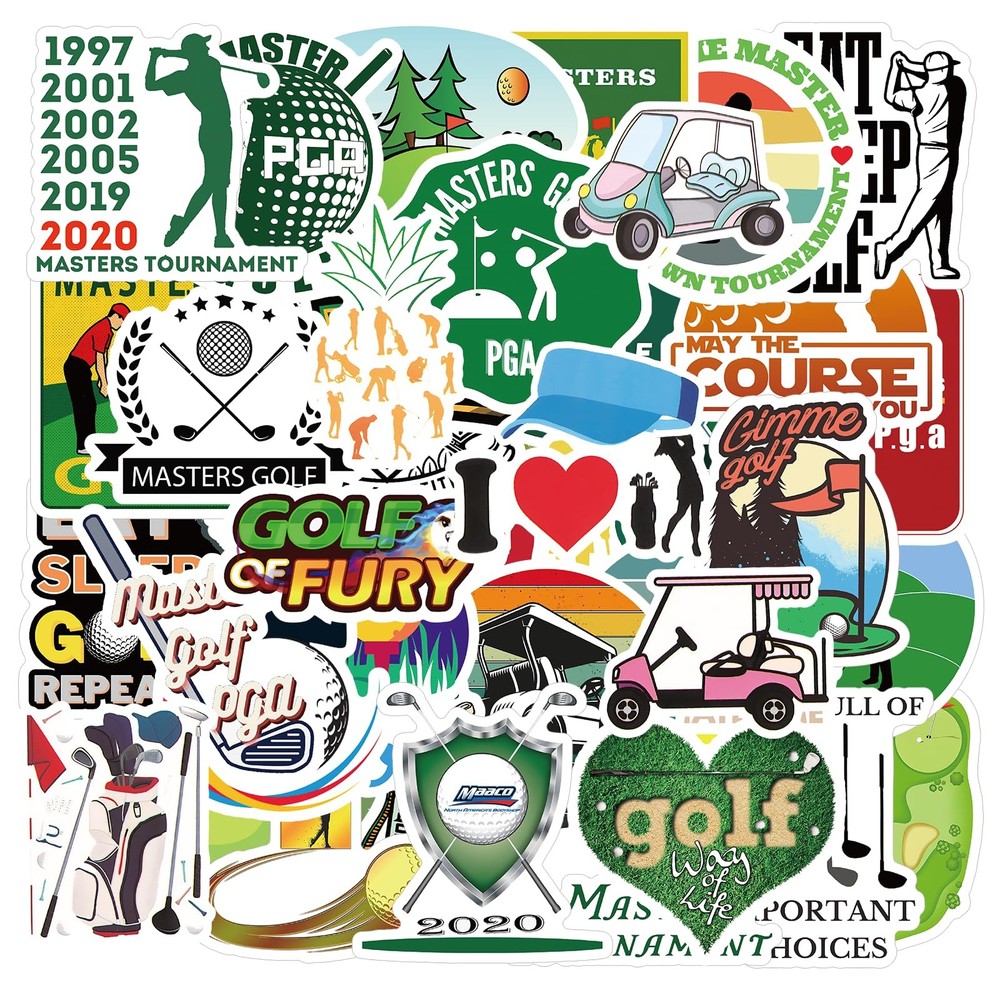 100PCS Golf Stickers, Cool Sport Golf Stickers for Scrapbooking, Golfing Stic…