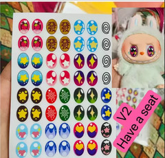 Decorative Eye Stickers for DIY 17cm Dolls,Exquisite Eye Makeup Eyelash Stickers
