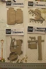 CHIPBOARD DieCut CREAM CANS, MAILBOX, HAT, HERITAGE PK – 4StyleChoice Scrap FX G