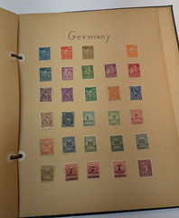 VTG Scrapbook Book Album with Stamps Collection Worldwide by Betty Alice Pence