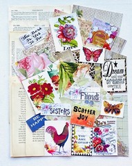 Junk Journal Supplies 50+Items Scrapbook Papers Quotes Vintage Book Pages kit#3N