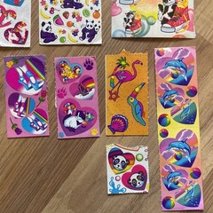 Vintage Lisa Frank Sticker Lot 80’s Unicorns Hearts Rainbows Bears Cats 90s