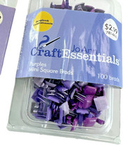 Mini Brads NEW Lot of 700 Office Scrapbooking Fasteners Hearts Stars Blue Purple