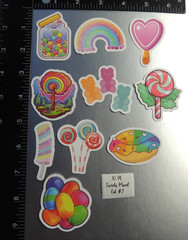 Sweets -Candy – Sugar – Stickers – 10 PCs – 5 styles available! See Description