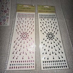 Lot Of 14 Crafters Square ABC’s Alphabet Stickers & 2 Starburst gem. Multicolor
