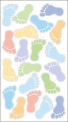 Sticko Footprints Boy Stickers 20 pc Baby