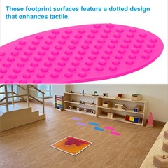 8 Pairs Feet Markers for Classroom Plastic Floor Foot Shaped Markers Pink