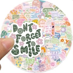 100Pcs Motivational Stickers Positive Quote Scrapbook Affirmation Decal Gift