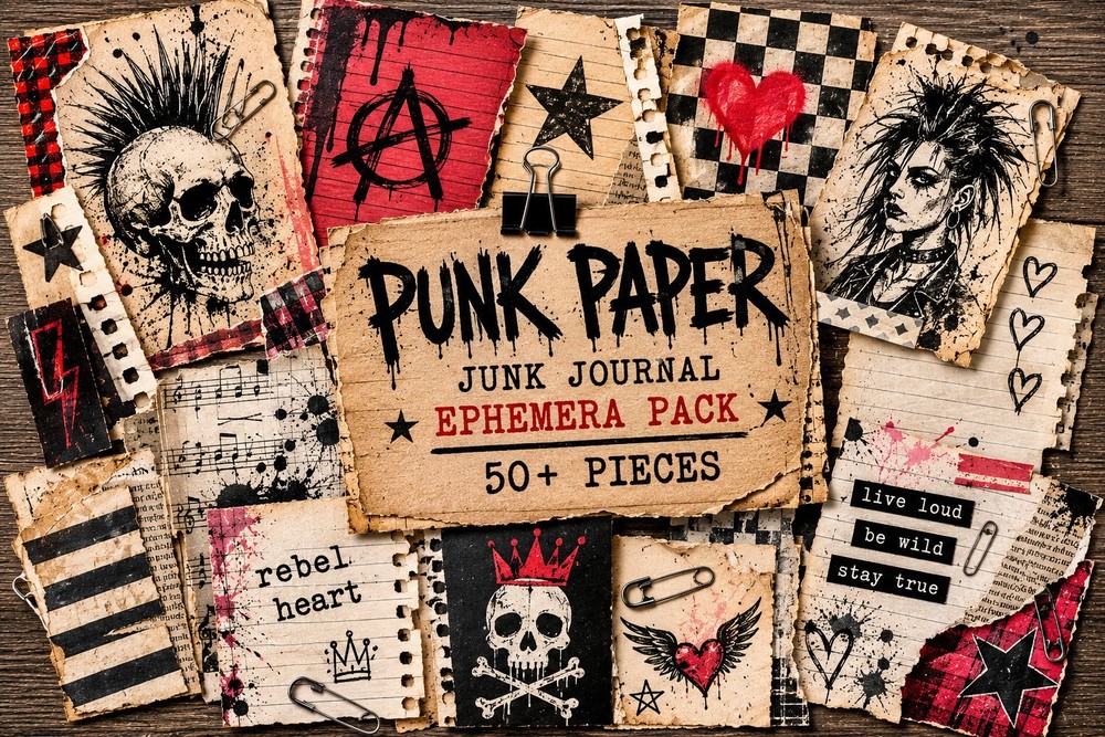 Mystery Junk Journal Scrap Pack – Vintage Ephemera Bundle