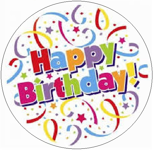 30 Happy Birthday stickers labels tags envelope seals 1.5″ round