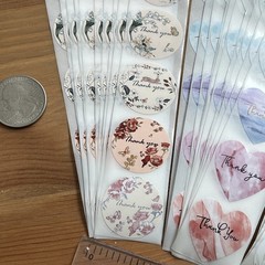 200pcs Cute Thank You Stickers 1” Small Business for Decorate Envelopes Sealing