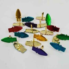 20 Metallic Christmas Light Bulb Brads Lights Bulbs Cardmaking Embellishments