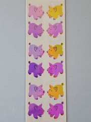 Vintage Sandylion Pig Hog Farm Stickers Mother Of Pearl New NOS Sealed HTF