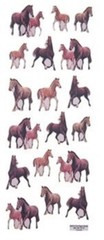 Puffy Horse Equestrian Stickers Scrapbooking
