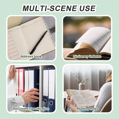 A-Z 26 White Letters Tabs Sticky Alphabet Tabs, 260 Pcs Self Adhesive Page Tabs