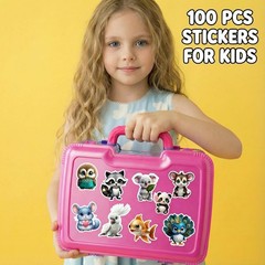 Cute Animal Stickers for Kids – 100 Unique Waterproof Vinyl Designs