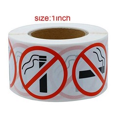1 Roll No Sticker Sign Decal Indoor Outdoor Window Door No
