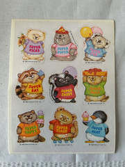 Vintage RARE 1980 Sticker sheet Shirt Tales Hallmark Cards, Inc.
