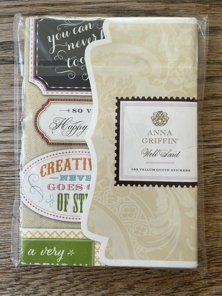 Anna Griffin Well Said Vellum Stickers For Cards And Scrapbooking