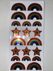 Shiny RAINBOW Sticker Sheet Scrapbook Planner Craft Stickers