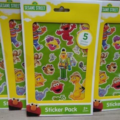 6 Sealed SESAME STREET Sticker Packs Teachers,Kids,Scrapbooking 500+ Green
