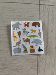 Sandylion Sticker 8 mod Micro Animals Zoo Pets Jungle Farm Cats Vintage 90s