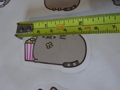 Pusheen Cat w/ Popcorn Sticker & Others 1 sheet of 12–2.25 Inches approx