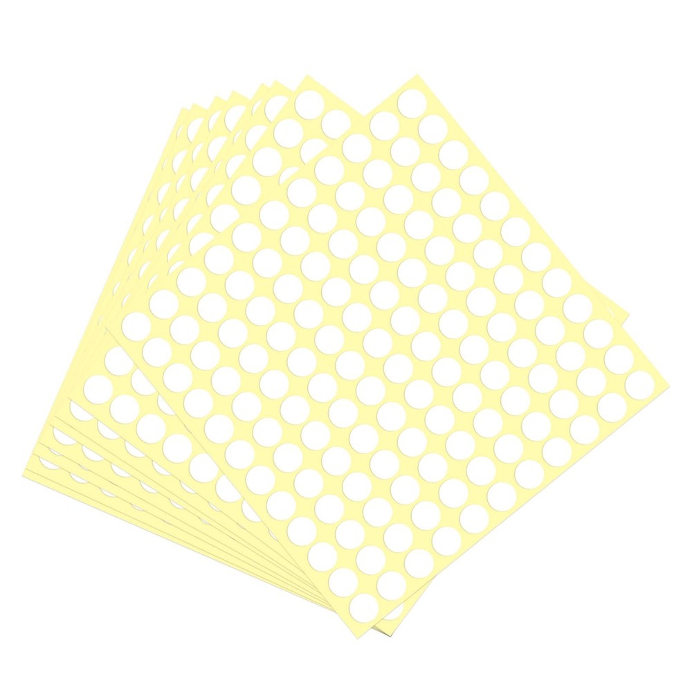 Color adhesive round label 13mm white pack of 1320