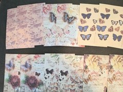 Retro Material Pack 100 Pc Scrapbooking JJ Supplies Butterfly Dance Chapter