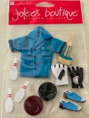 EK Success Jolee’s Boutique Sticker 3D BOWLING GAME TIME BOWLING