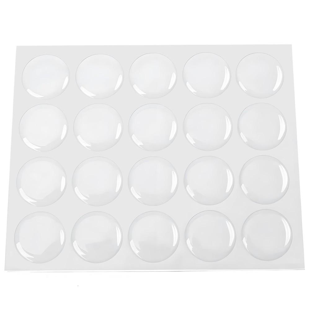 Tosnail 300 Pieces Epoxy Stickers, 1 Inch Round Clear Resin 1 inch,