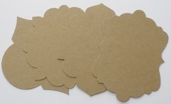 {4} VARIETY PACK: Ornate Notes – Labels / Mat Frames – Bare Chipboard Die Cuts