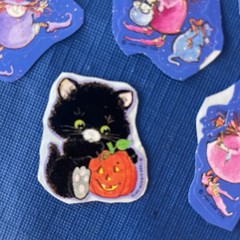 80s Stickers Vintage Hallmark Halloween Witches, Dragons Scratch Sniff Grape!!